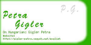 petra gigler business card